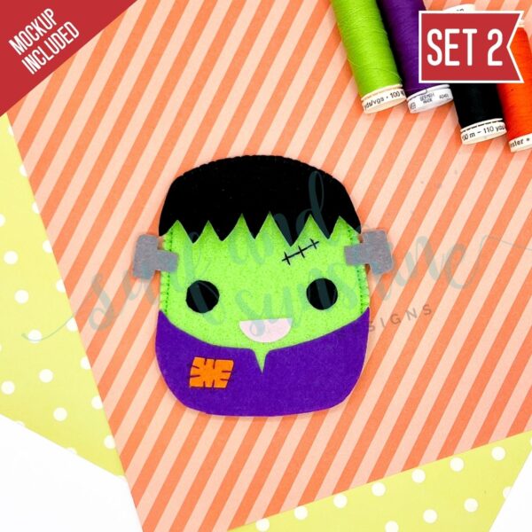 Felt Frankenstein Pouch Craft Set 2 *reserved for Dawn* - Surf and Sunshine Designs