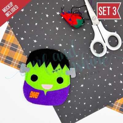 Felt Frankenstein Pouch Craft Set 2 *reserved for Dawn* (Copy) - Surf and Sunshine Designs