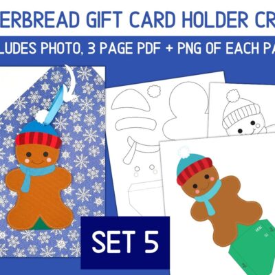 Gingerbread Gift Card Holder Ornament Craft Set - Surf and Sunshine Designs