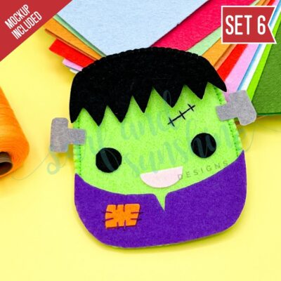 Felt Frankenstein Pouch Craft Set 2 *reserved for Dawn* (Copy) - Surf and Sunshine Designs