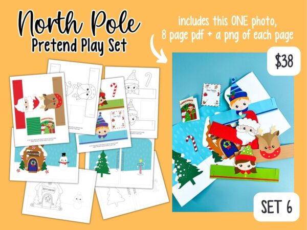 Printable North Pole Pretend Play Kit Set 1 - Surf and Sunshine Designs